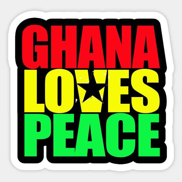 Ghana Loves Peace Sticker by FHENAKU